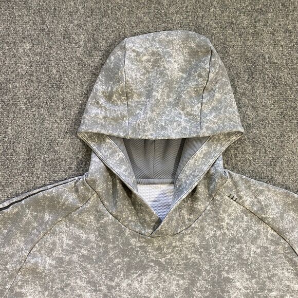 Lululemon Textured Tech Hoodie Adult XXL Gray White Tie Dye Active Training - Picture 5 of 16
